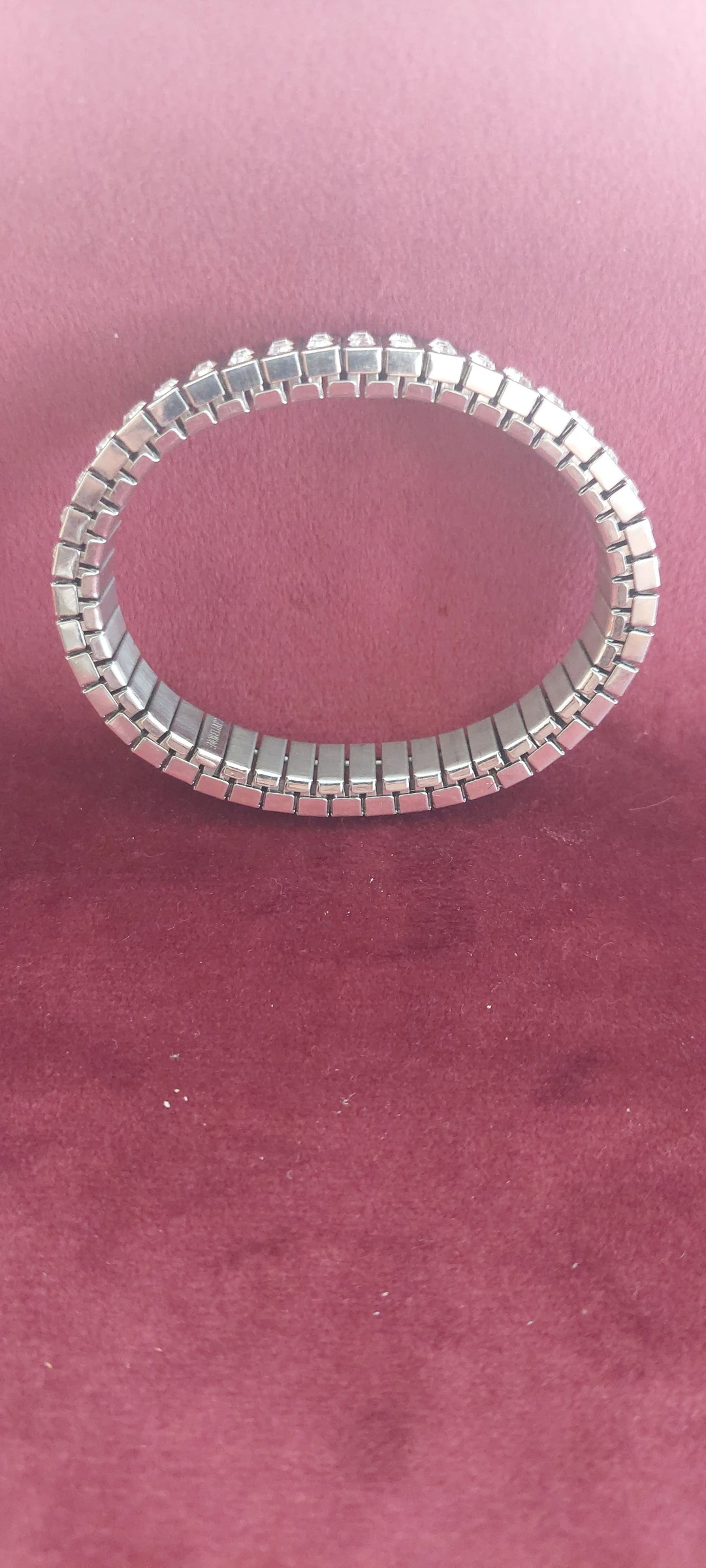 ✨ Uittrekbare Magnetische Armband van Staal & Kristalwitte Strass ✨ – photo 4